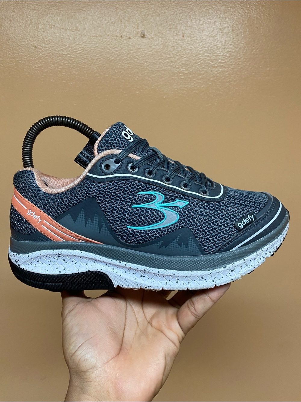 Gravity Defyer G-Defy Mighty Walk Women's Walking Sneakers “Gray Salmon” Size 7 - Picture 4 of 17